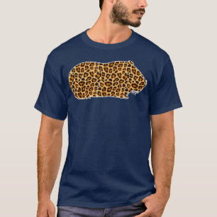 Camiseta Porco-Pato-Pinto-Pé-Pet-Impressão-Leopardo-Gir