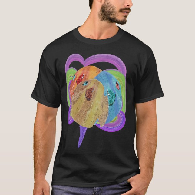 Camiseta Porco pescando com anzol (Frente)