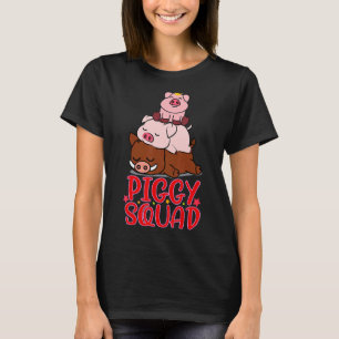 Camiseta Porco Piggy Squad Para Meninos