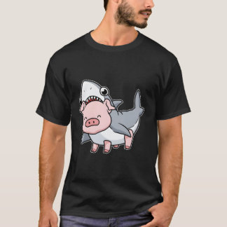 Camiseta Porco-Porco Bonito Mulheres Tubarões Porcos Porcos