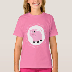 Camiseta Porco rosa para fora É Bobo de festa
