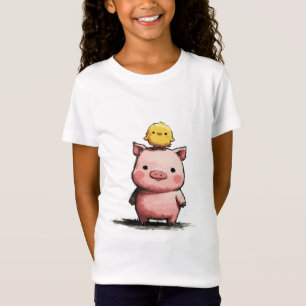 Camiseta Porco Sassy: Design de Porco Engraçado