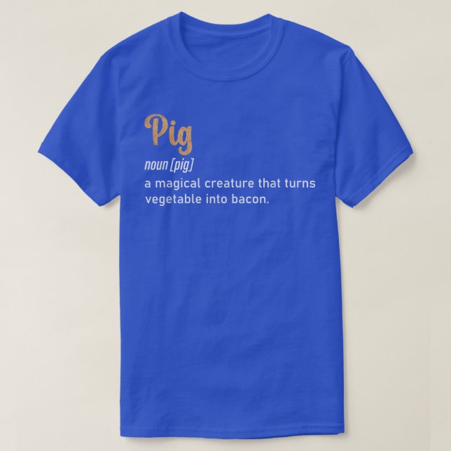 Camiseta Porco Uma Criatura Mágica Que Transforma Vegetal E (Frente do Design)