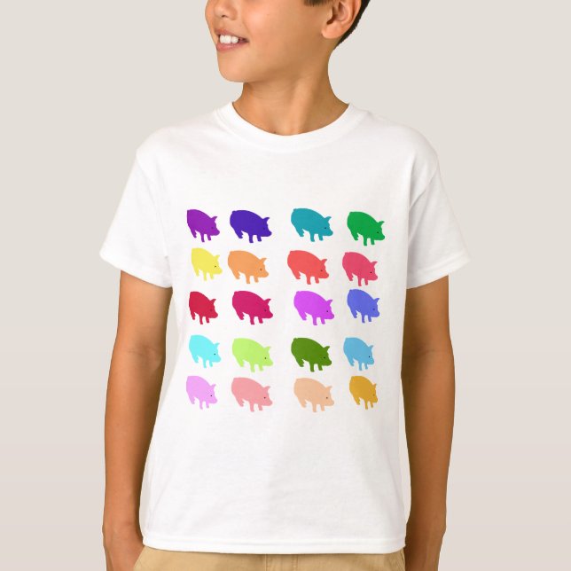 Camiseta Porcos Arco-Íris (Frente)