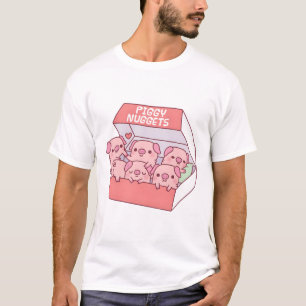 Camiseta Porcos Bonitos Piggy Nuggets Engraçados