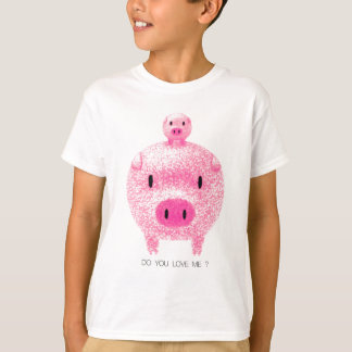 Camiseta Porcos cor-de-rosa