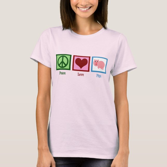 Camiseta Porcos do Amor pela Paz (Frente)