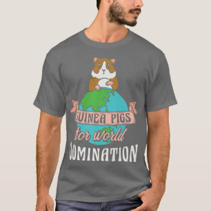 Camiseta Porcos Engraçados Para Dominação Mundo Rodent Cavy