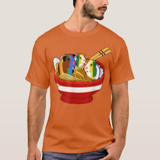 Camiseta Porcos-guineenses Em Ramen Engraçados Prou De Aman