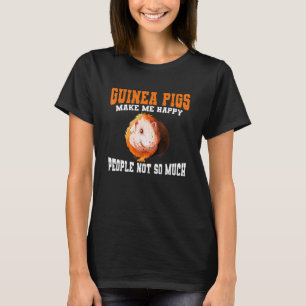 Camiseta Porcos-guineenses fazem feliz cobaias, copos, dono