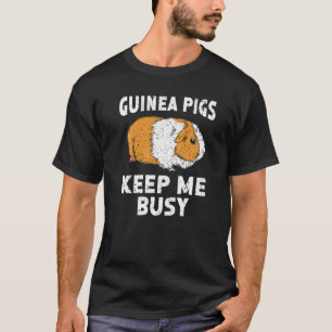 Camiseta Porcos-guineenses Me Mantêm Ocupado Rodent Cavy Fu