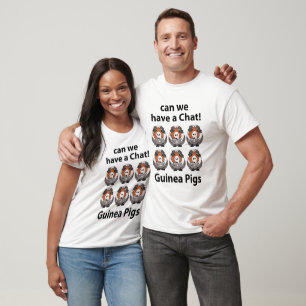 Camiseta Porcos-guineenses Podemos Ter Um Chat Engraçado Po
