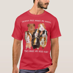 Camiseta Porcos-guineis me fazem feliz