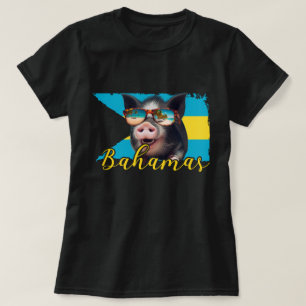 Camiseta Porcos Nadadores das Bahamas - Aventura na Praia d