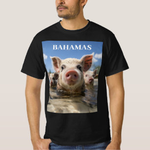Camiseta Porcos Nadadores das Bahamas - Aventura na Praia d
