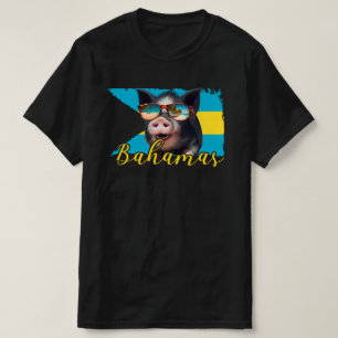 Camiseta Porcos Nadadores das Bahamas - Aventura na Praia d