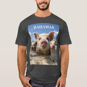 Camiseta Porcos Nadadores das Bahamas - Aventura na Praia d