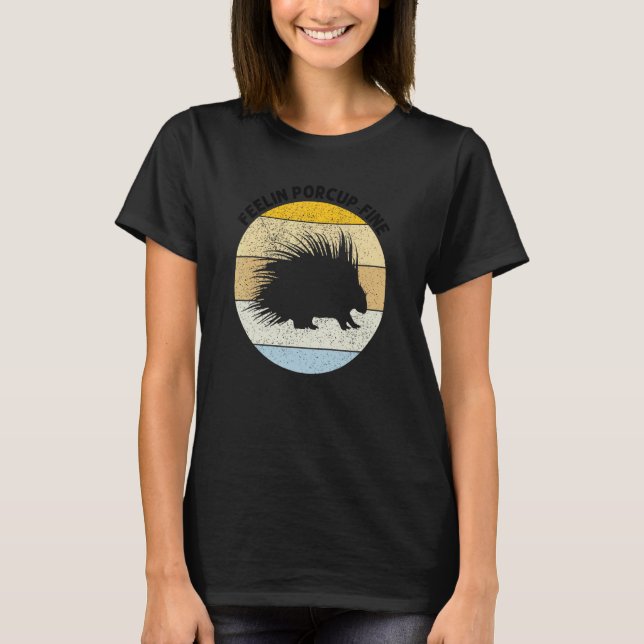 Camiseta Porcupine Hugger Designs for Hedgehog Porcupine Fa (Frente)