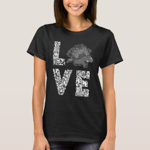 Camiseta Porcupine Rodent Leopard Love Spine Animal Quill P