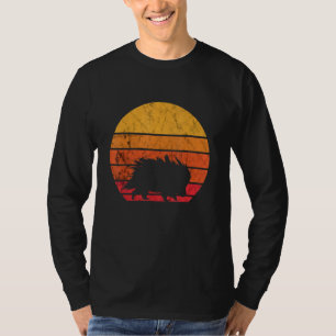 Camiseta Porcupine Spine Vintage Retro Rodent Sunset Animal