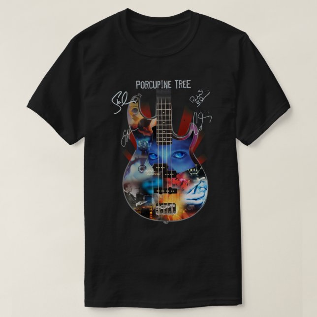 Camiseta Porcupine Tree.Rock Banda Guitar Assinatura Perfei (Frente do Design)