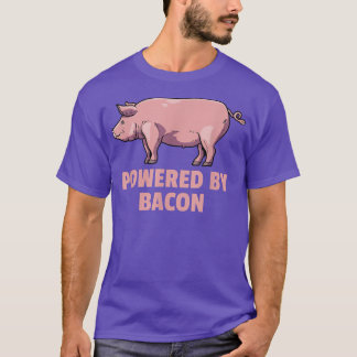 Camiseta Pork Pig Meat Breakfast BBQ Bacon - Powered By Bac