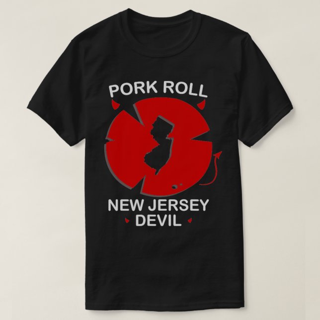 Camiseta Pork Roll Nova Jersey Devil Comida Pine Bar (Frente do Design)