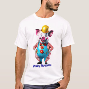 Camiseta Porky Personas personagens porquinhos divertidos. 