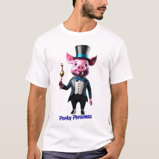 Camiseta Porky Personas tem personagens engraçados de porco