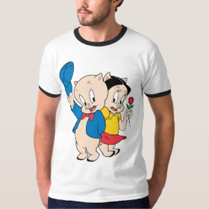 Camiseta Porky Pig e Petunia