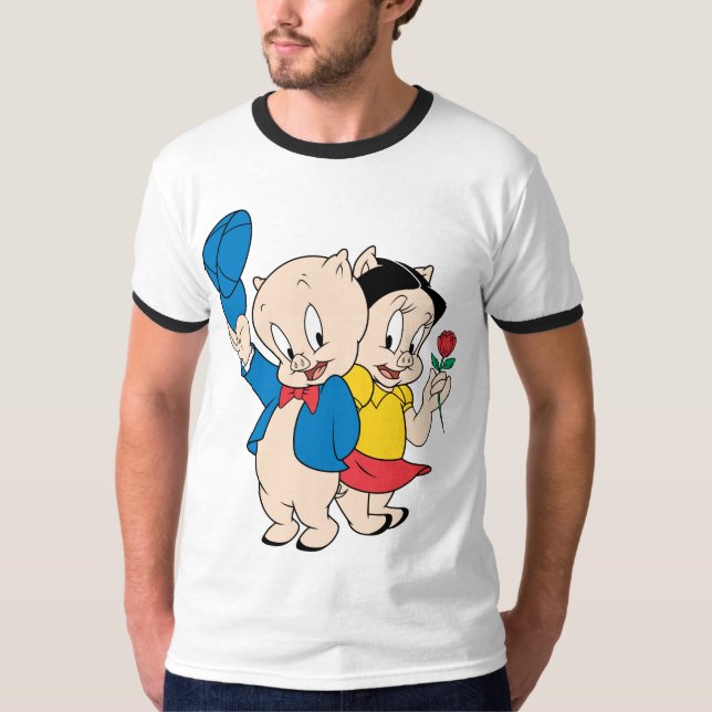 Camiseta Porky Pig e Petunia (Frente)