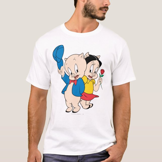 Camiseta Porky Pig e Petunia (Frente)