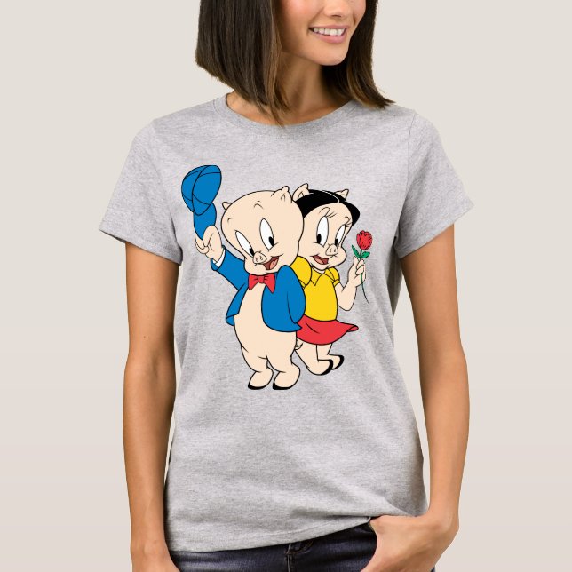 Camiseta Porky Pig e Petunia (Frente)