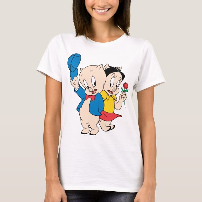 Camiseta Porky Pig e Petunia (Frente)