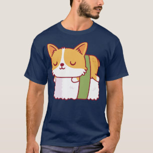 Camiseta Porodle Corgi Sushi Cute