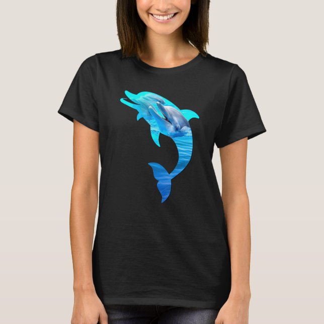 Camiseta Porpoise de golfinho Silhouette 1 Dia da Terra Sem (Frente)