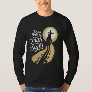 Camiseta Porque Caminhamos A Fé Não Pela Bíblia Cristã Ver