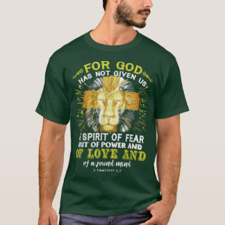 Camiseta Porque Deus Não Nos Deu Um Espírito De Medo, Mas D