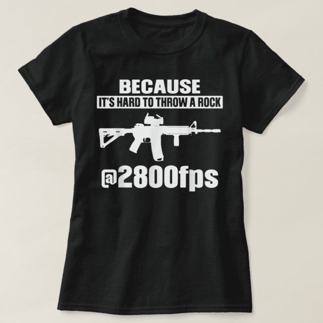 Camiseta Porque é Duro jogar um Rock 2800 fps (Frente do Design)