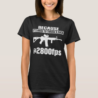 Camiseta Porque é Duro jogar um Rock 2800 fps