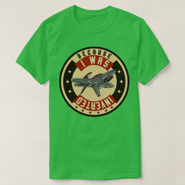 Camiseta Porque eu estava invertido (Frente do Design)