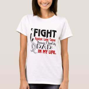 Camiseta Porque eu preciso meu câncer pulmonar do pai