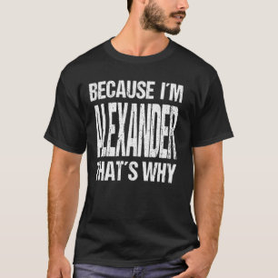 CAMISETA PORQUE EU SOU ALEXANDER, É POR ISSO QUE ME DIVERTE
