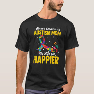 Camiseta Porque Me Tornei Mãe Autista Família Puzzle Autism