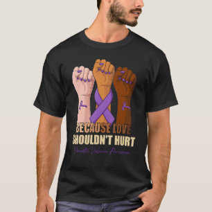 Camiseta Porque o amor não deve ferir a violência doméstica