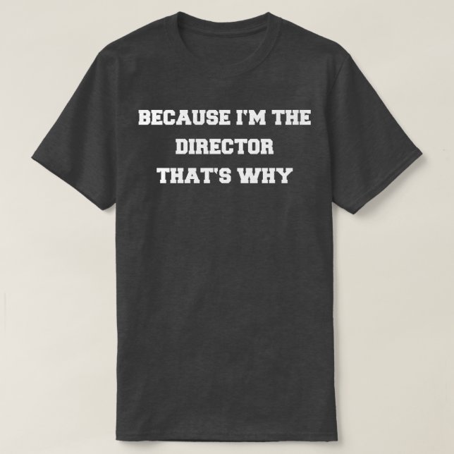 CAMISETA PORQUE SOU O DIRETOR (Frente do Design)