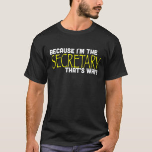Camiseta Porque Sou O Secretário E Por Isso