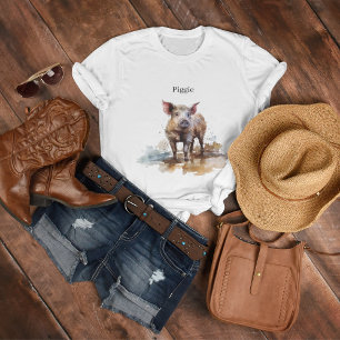 Camiseta Porquinho Brincalhão, personalizado