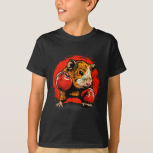 Camiseta Porquinho-da-índia Boxeando Com Luvas de Boxe Kick