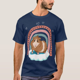 Camiseta Porquinho-da-índia com T-Shirt com presente arco-í